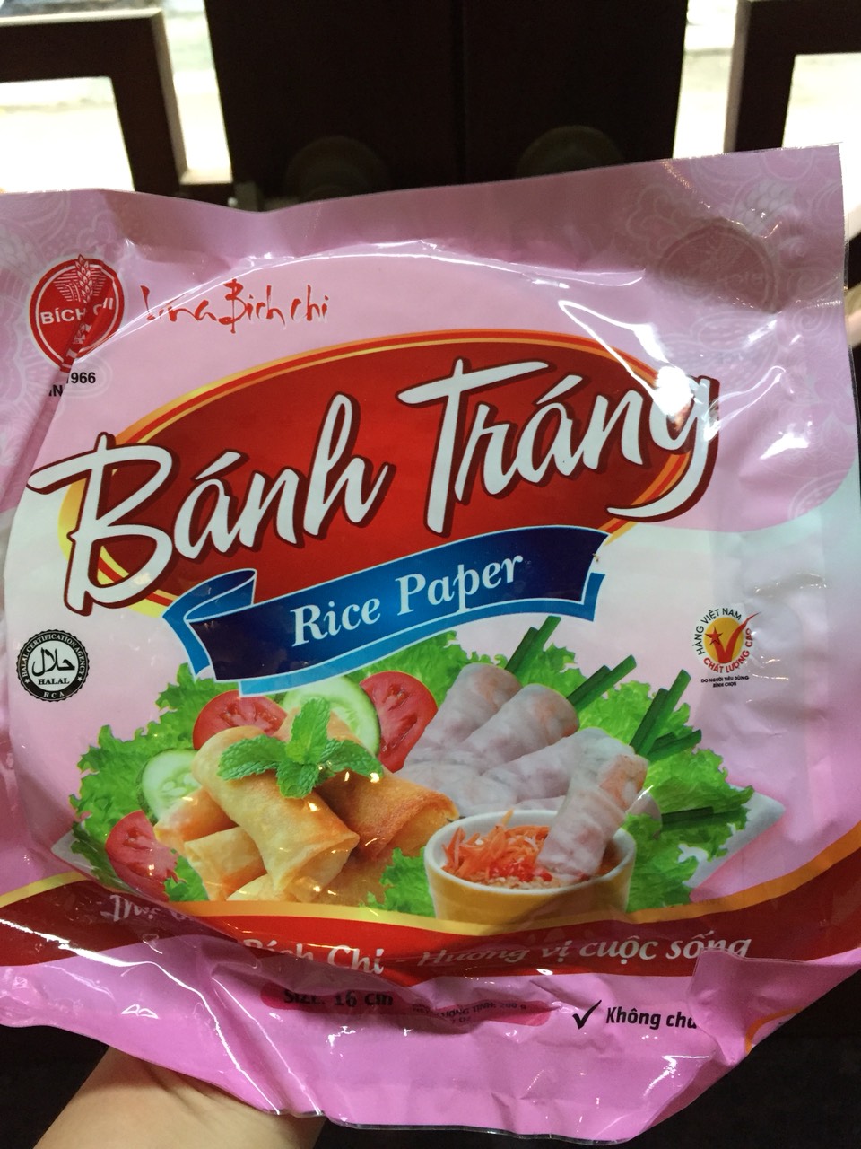 Bánh tráng cuốn ăn liền hoặc chiên 16cm