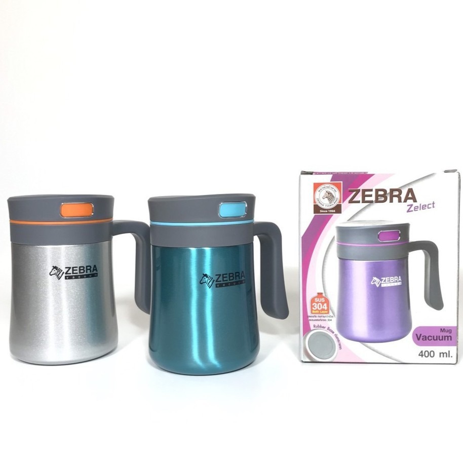 Bình giữ nhiệt zebra amethyst có quai 400ml - zelect - 112997
