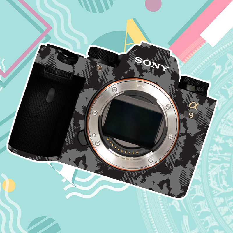 Miếng dán skin máy ảnh 3m - mẫu camo xám vân nổi- cho máy ảnh sony a7/ a72/ a73/a7r3/ a7sii/ a6300/ a6400...