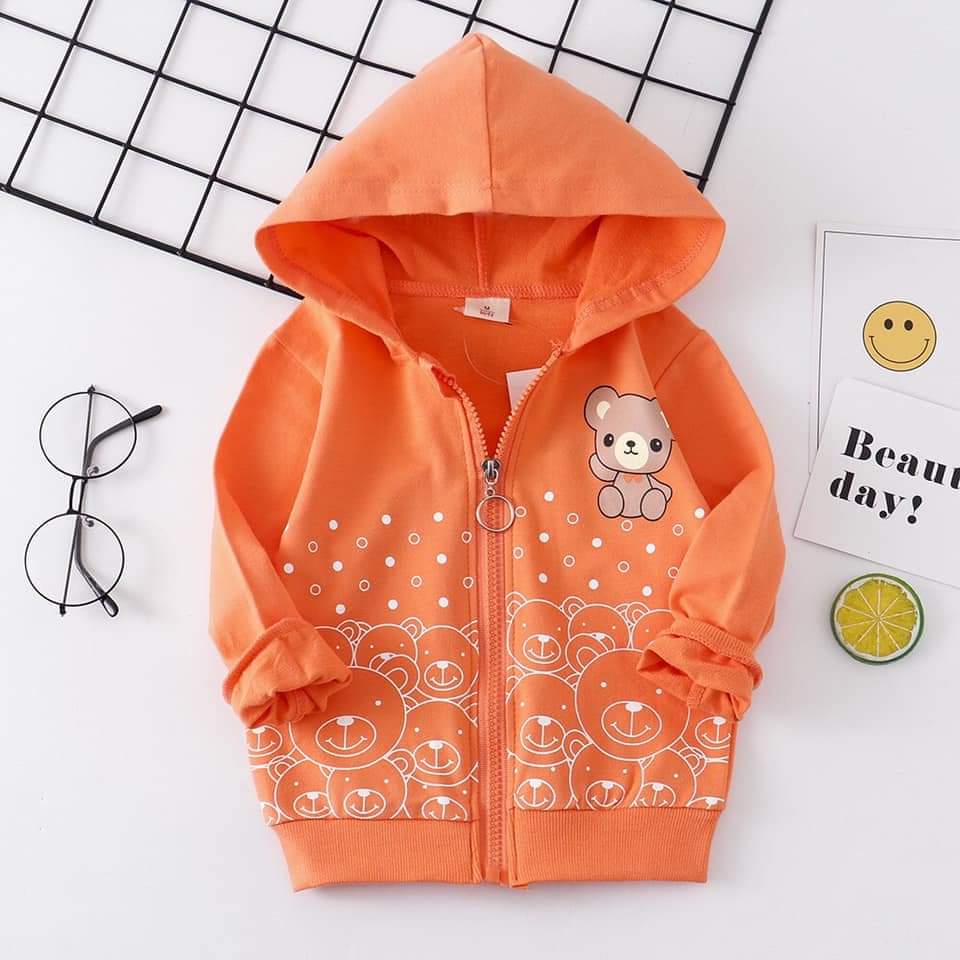 Áo khoác nỉ da cá, áo chống nằng chất liệu nỉ da cá cho bé trai bé gái từ 7 đến 18kg