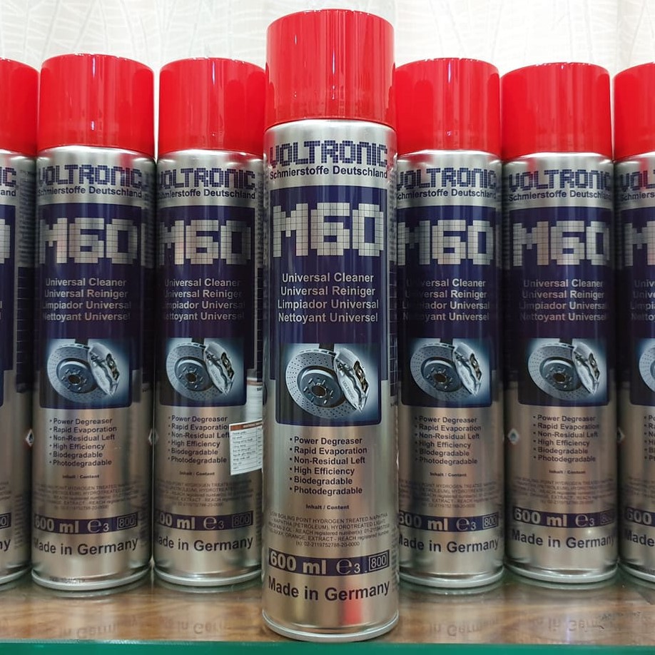 Dung dịch tẩy rửa sên xích đa năng: voltronic m60 universal cleaner 600ml