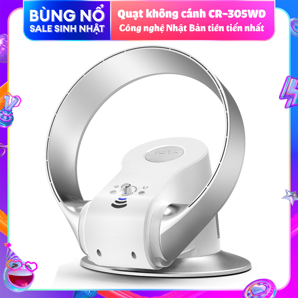 Quạt không cánh siêu mát an toàn KJapan CR-305 để bàn hoặc treo tường