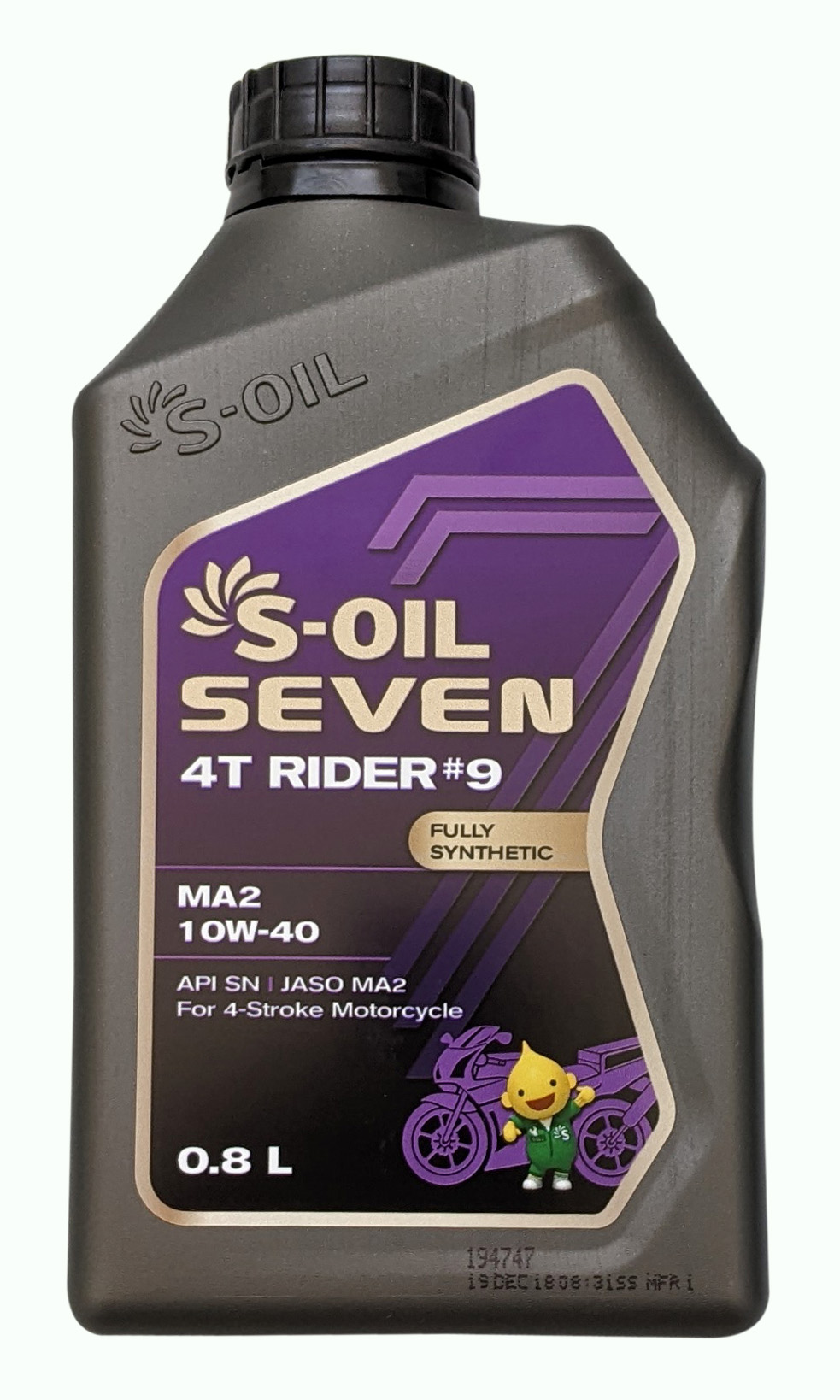 Dầu nhớt tổng hợp toàn phần cho xe số s-oil rider-9 10w40 800ml