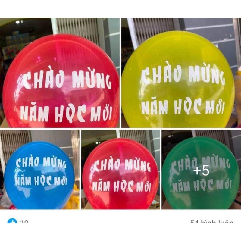 Bịch gần 100 bóng bay chào mừng năm học mới đủ màu