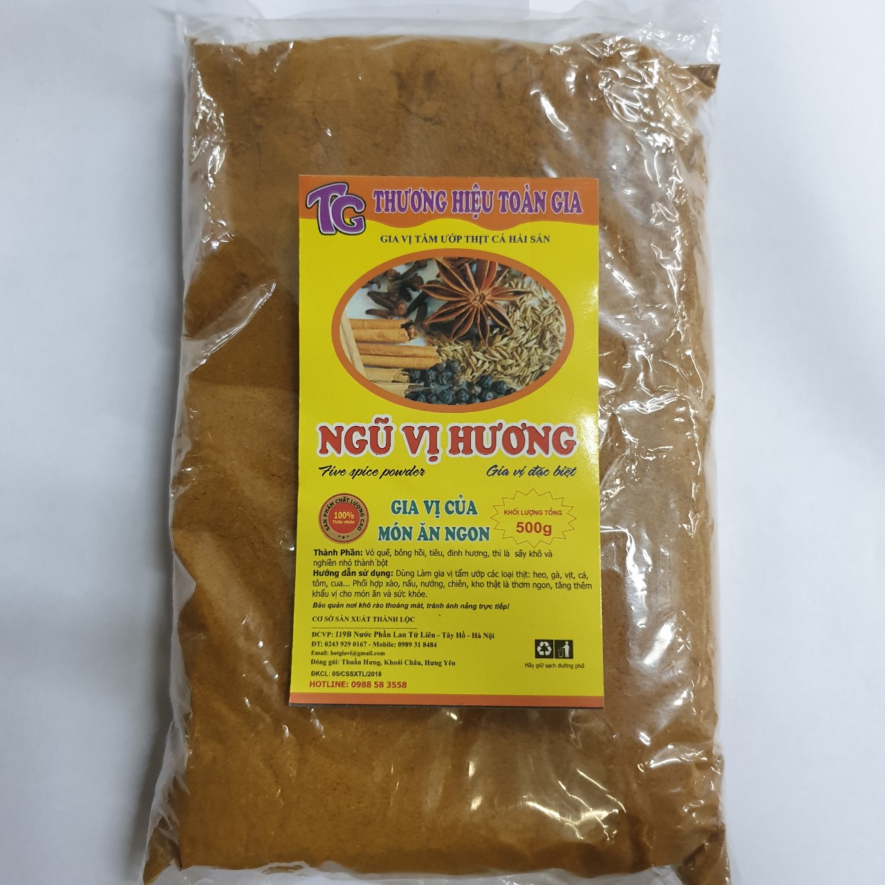 Ngũ vị hương gói 500gr - gia vị độc đáo trong ẩm thực Việt