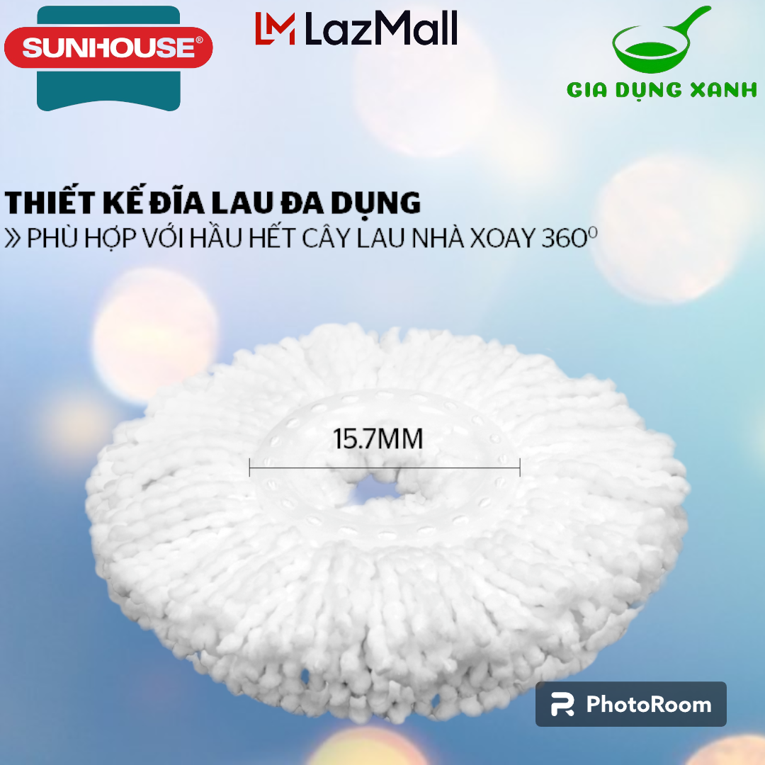 Bông lau nhà 360 độ sunhouse ks-co350m