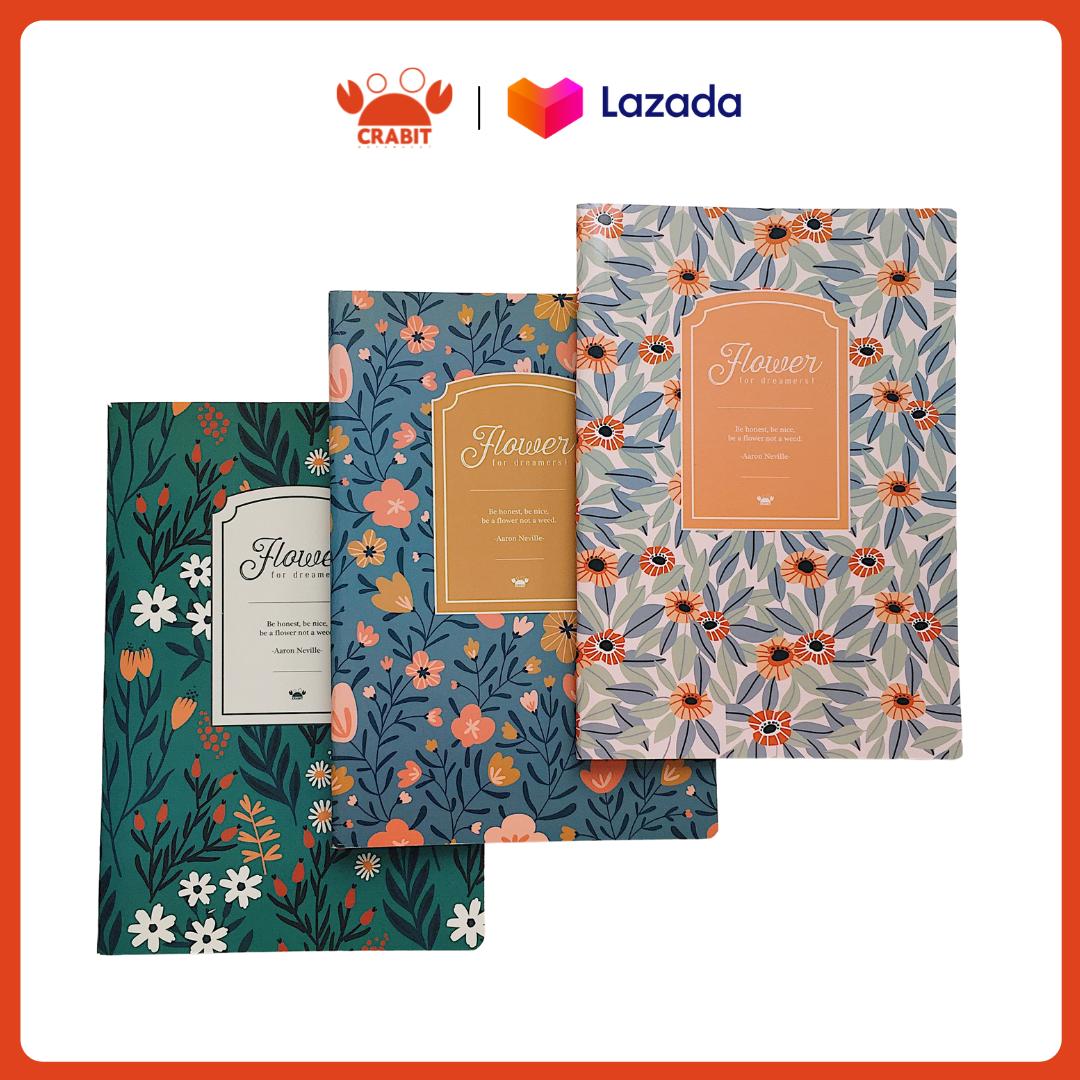 Combo vở kẻ ngang Crabit 120 trang - Flower