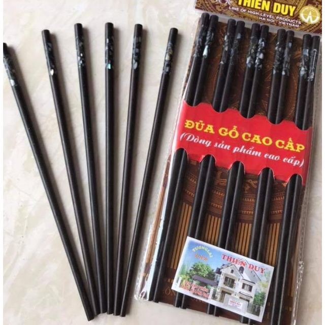 Bộ 10 đôi đũa khảm trai dcemij cao cấp hàng loại 1 đ01