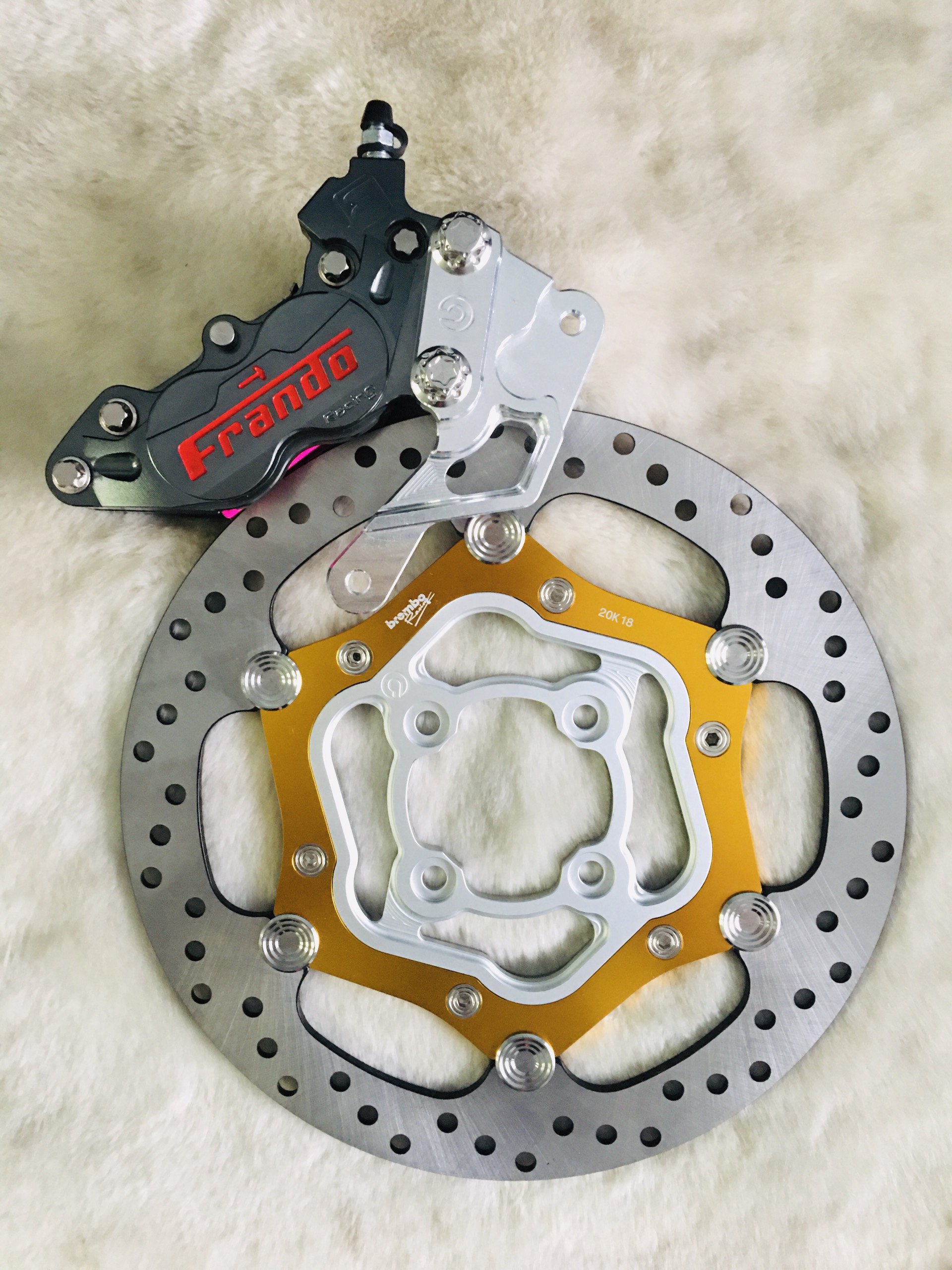 Combo heo+pát+đĩa winner -đĩa 267mm -heo frando 4piston- pát winner 260/267mm