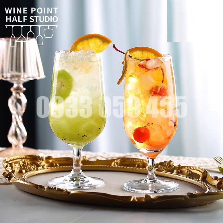 Ly thủy tinh poco grande uống sinh tố 410ml, ly trà sữa, ly kem, cốc uống trà sữa, ly uống nước ép, ly cốc sinh tố