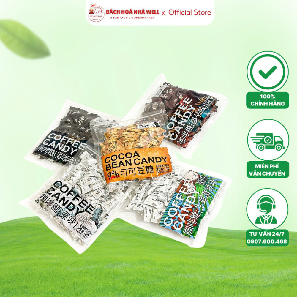 Kẹo Cà Phê Sữa Coffee Candy Pamiriter 70g Đài Loan Pamiriter Túi 70g
