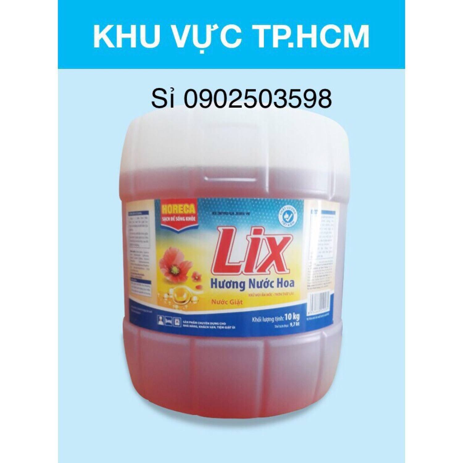 Nước giặt lix hương nước hoa - 10kg-9.5kg