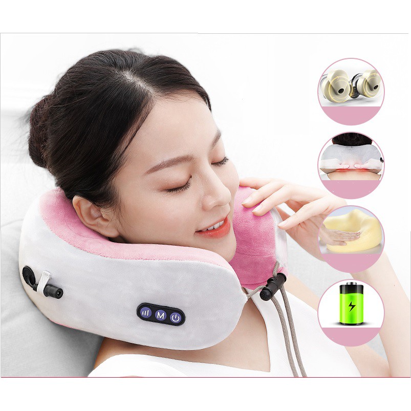 [HCM][ HÀNG CAO CẤP ] Gối Massage Vòng Cổ Chữ U Nhật Bản Chống Đau Mỏi Vai Gáy Nhập Khẩu Nguyên Chiếc Từ Nhật Gối Massage Đa Năng Cổ Vai Gáy Lưng Chân Thư Thái Thoải Mái Sau Những Giờ Làm Căng Thẳng Mệt Mỏi  Giá Siêu Tốt.