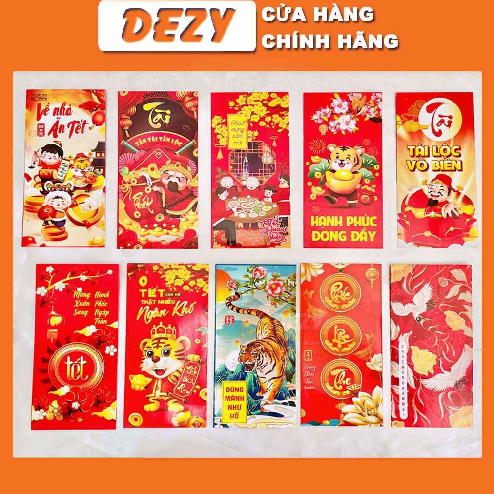Túi 5 bao lì xì tết 2022 cung chúc tân xuân dezy cosmetics