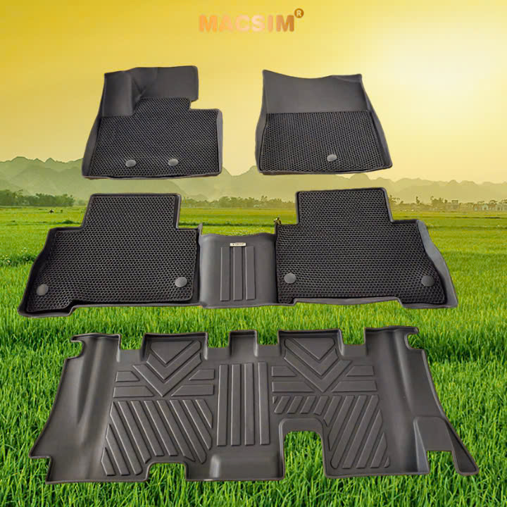 Car Mats Sd3 2-Layer Hexagonal Mesh Kia Sorento 2014-2020 Black - Super Clean Rubber Surface - Macsim Giá 3,800,000 Đồng*Miễn phí vận chuyển