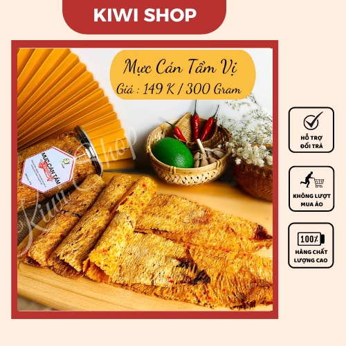 Khô mực cán tẩm vị hũ 300gr ngon, chất lượng, an toàn