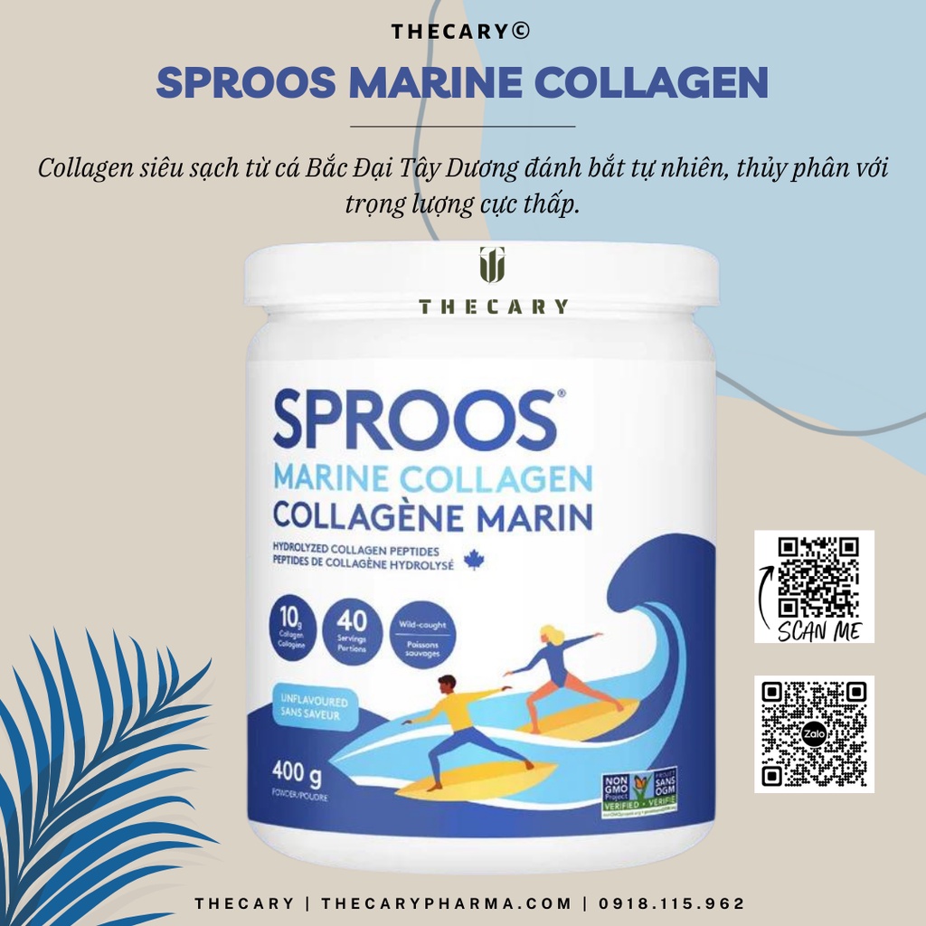 Collagen Peptide Thủy Phân Từ Cá Dạng Bột - Sproos Marine Collagen 400G