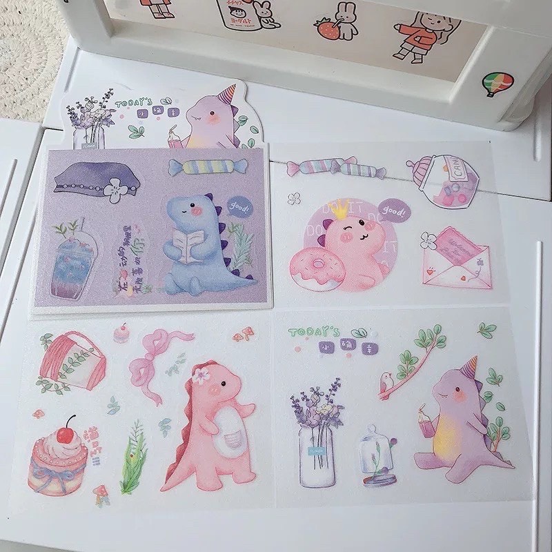 ❣️ảnh thật❣️ set 4 tấm sticker dán sổ xinh xắn giá sỉ giá rẻ❣️