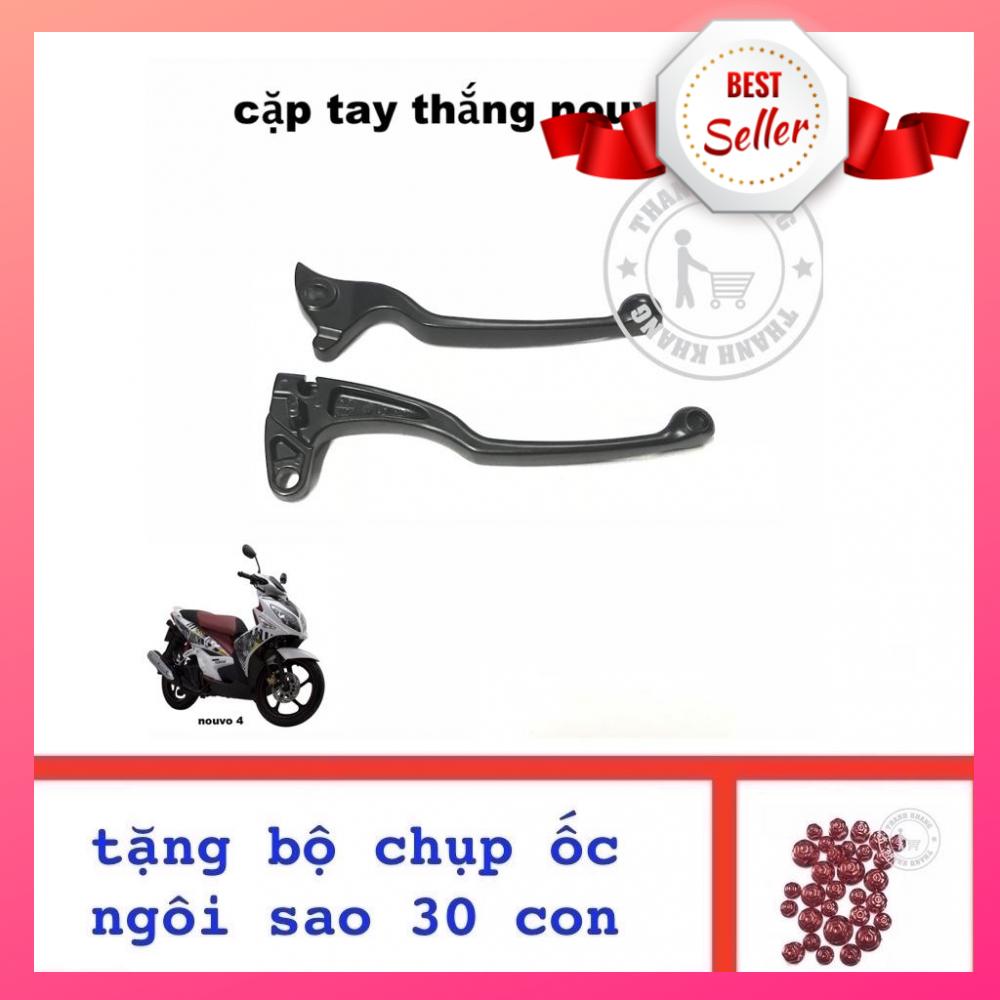 Cặp tay thắng NOUVO 4 tặng bộ chụp ốc ngôi sao 30 con màu đỏ thanh khang 006001257 006001258 006000562