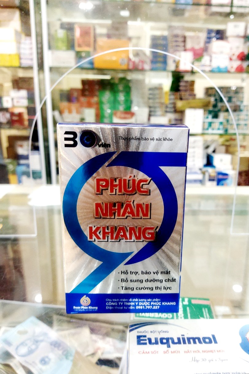 Viên uống bổ mắt Phúc Nhãn Khang - Hỗ trợ bảo vệ mắt , tăng cường thị lực , bổ sung dưỡng chất cho mắt - Hộp 30 viên