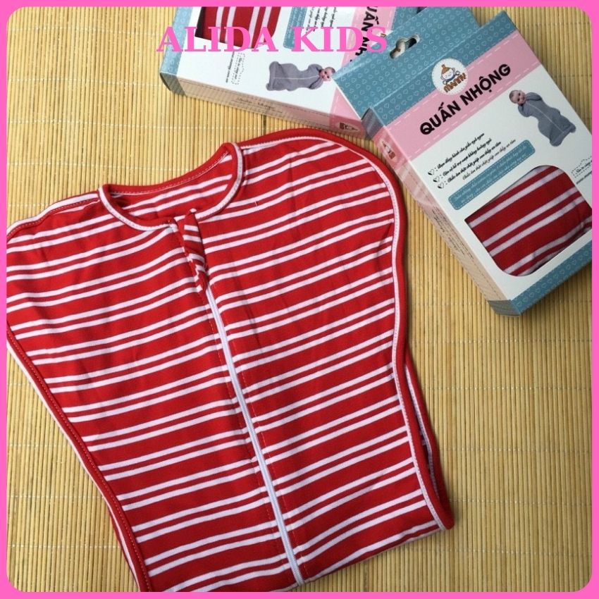 [FREESHIP] Nhộng Chũn MANNY Quấn Nhộng cotton Cao Cấp ALIDAKIDS MN-74 Giúp Bé Chống Giật Mình Ngủ Ngon