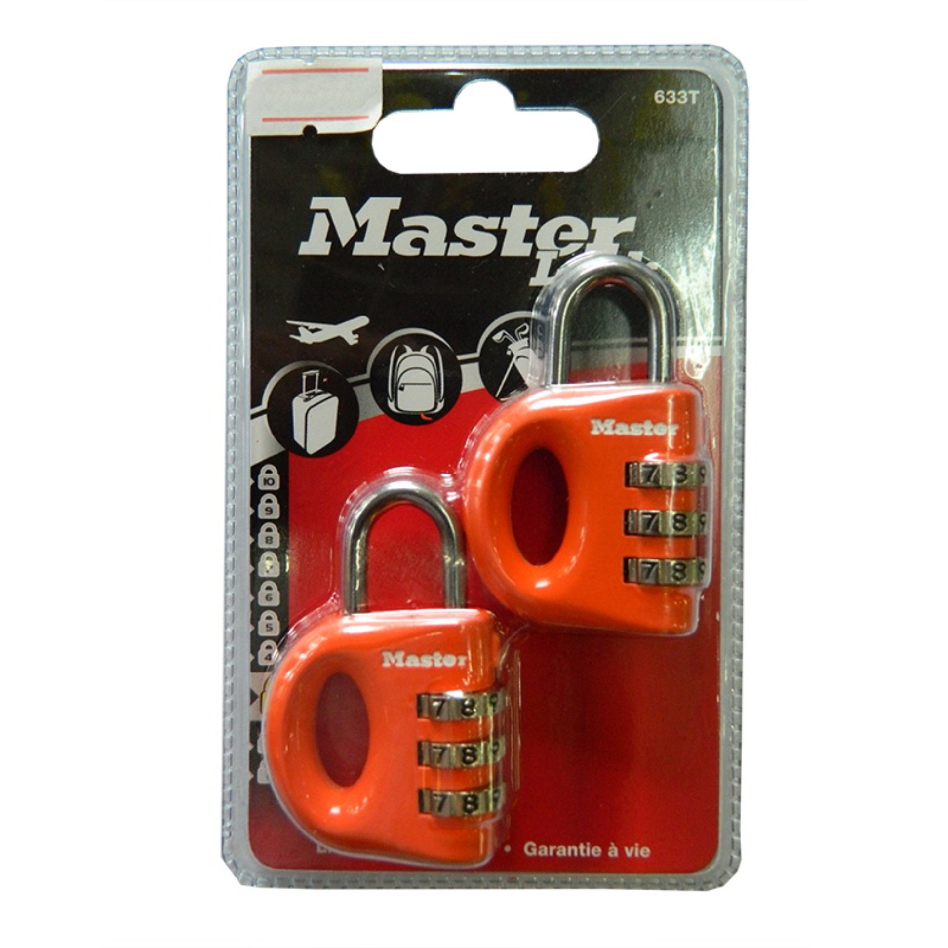 Bộ 2 ổ khóa số master lock 633 eurt khóa vali hành lý - mitishop