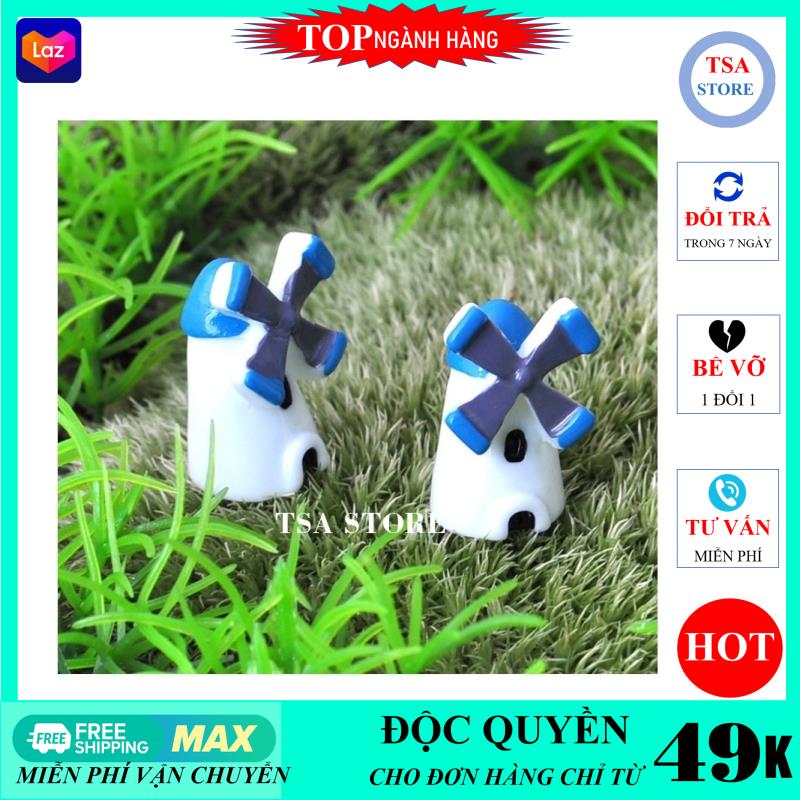 Tiểu cảnh mini Cối xay gió trang trí tiểu cảnh sen đá/chậu cây mini/terrarium/hồ cá/bonsai/hòn non bộ/sen đá/xương rồng TSA STORE