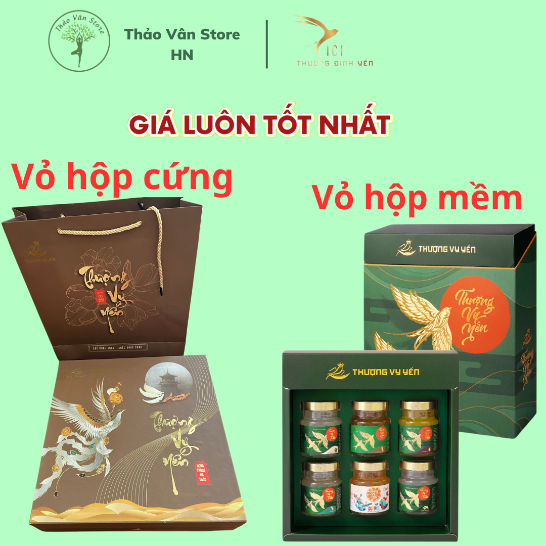 Hộp 6 hũ Yến Biển chưng sẵn CiCi Thượng Đỉnh Yến vị Đông trùng thơm ngon bổ dưỡng, phù hợp biếu tặng