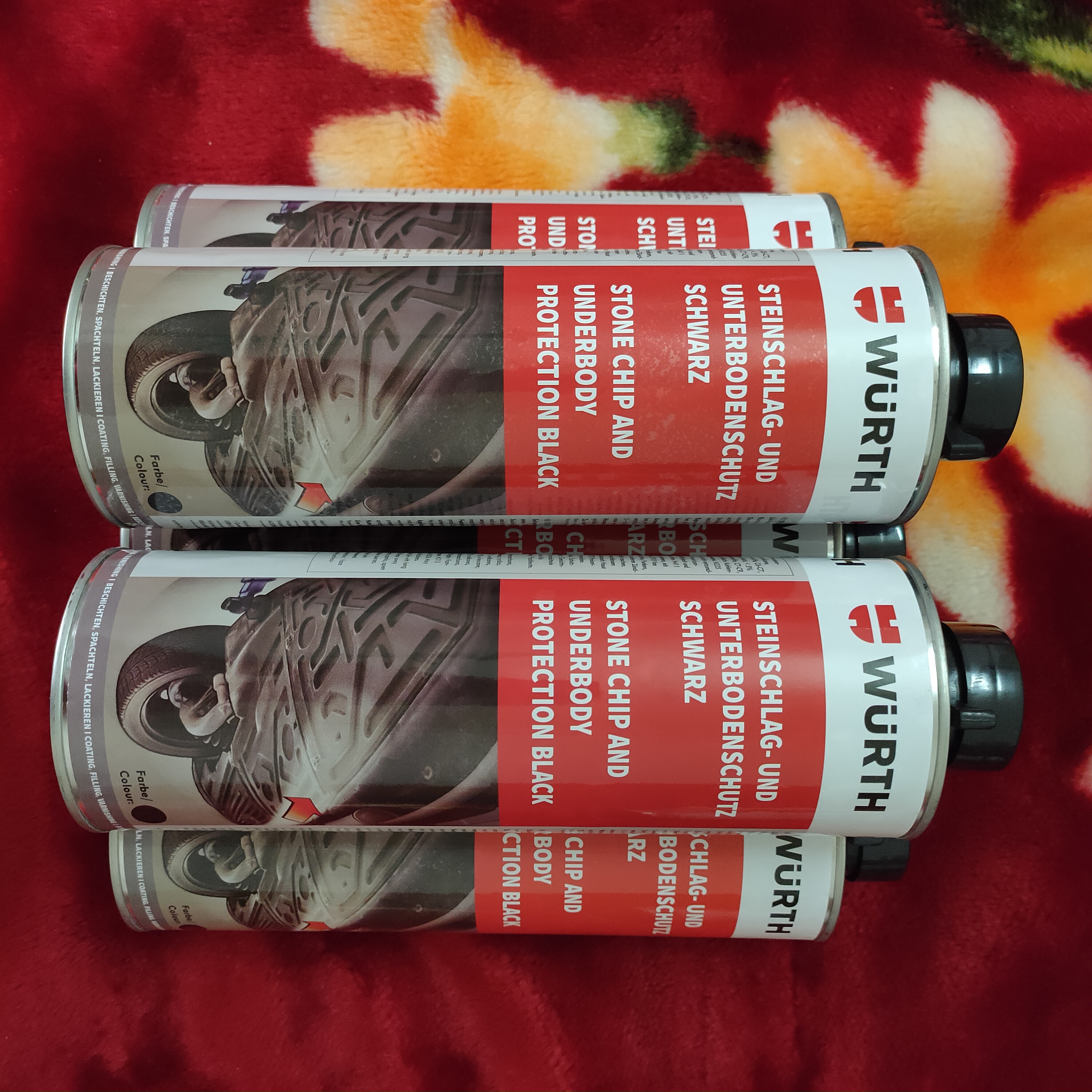 8 CHAI Sơn phủ gầm - Sơn chống gỉ sét gầm xe ô tô - Sơn chống ồn WURTH 1000 ml - Cao Su Non Chống Nước Bẩn - MILOZA Nhập Khẩu