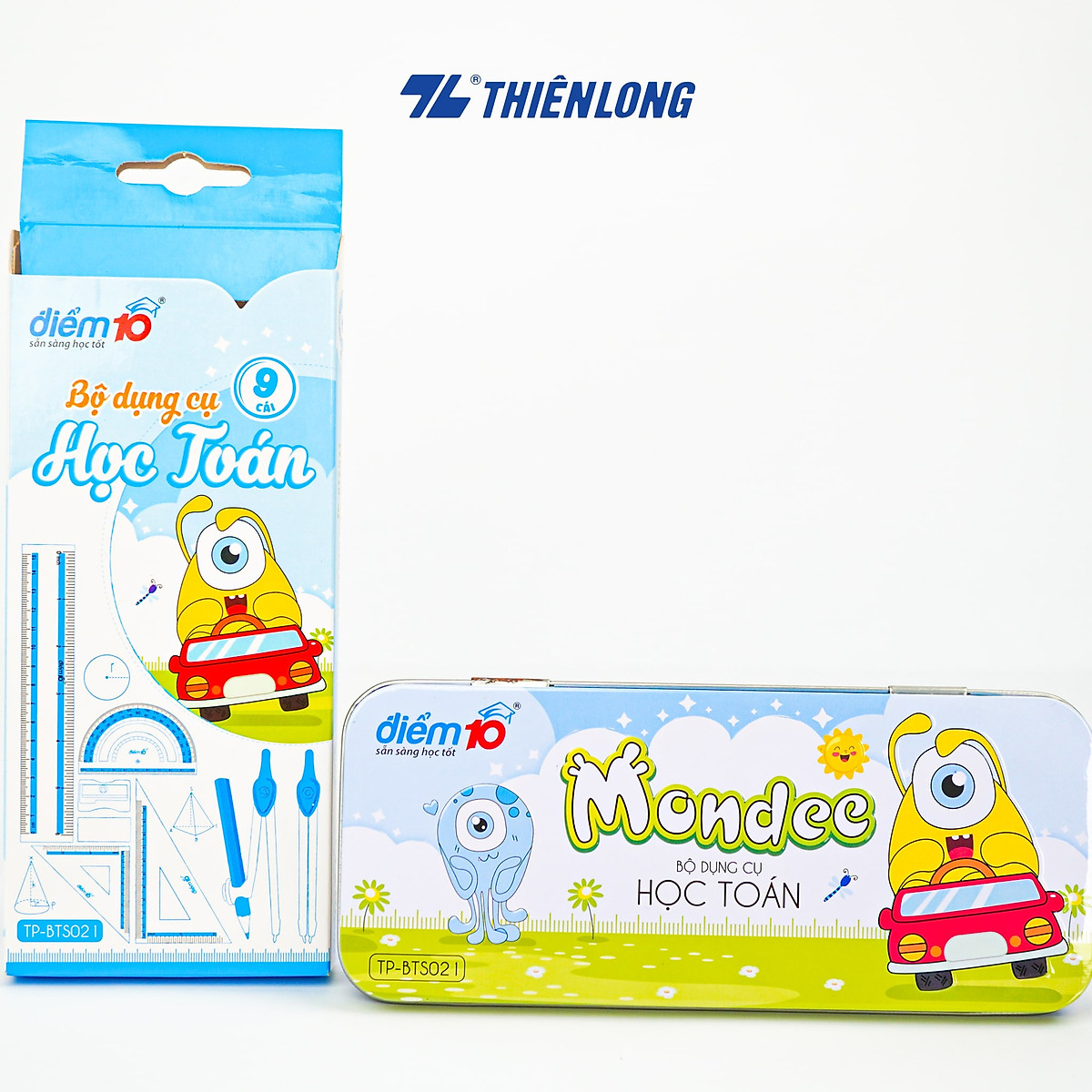 Bộ dụng cụ học toán thiên long mondee - 9 món - tp-bts021