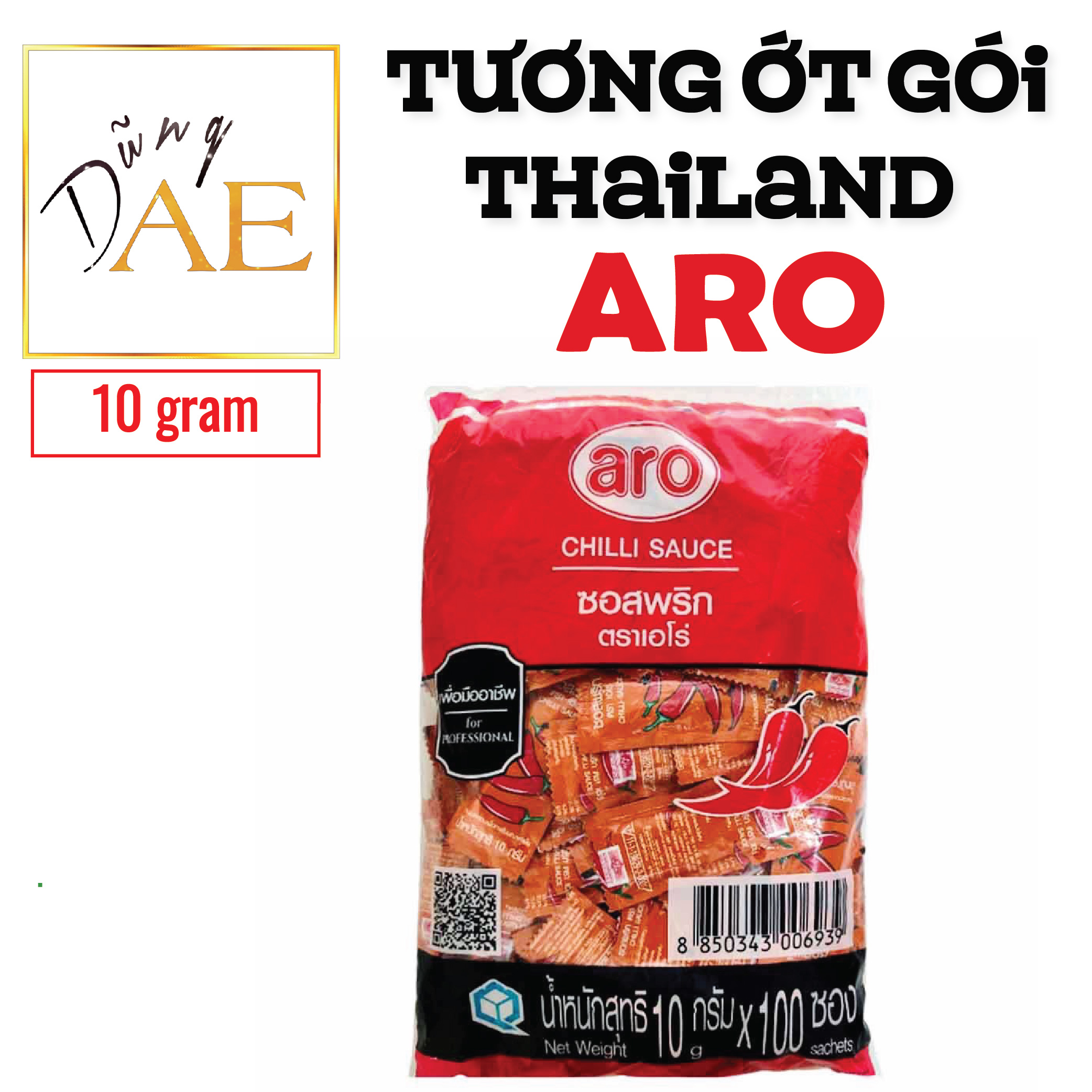 Tương Ớt Gói Aro Thái Lan Tiện Lợi Mang Đi Du Lịch - Aro Chilli Sauce 10g