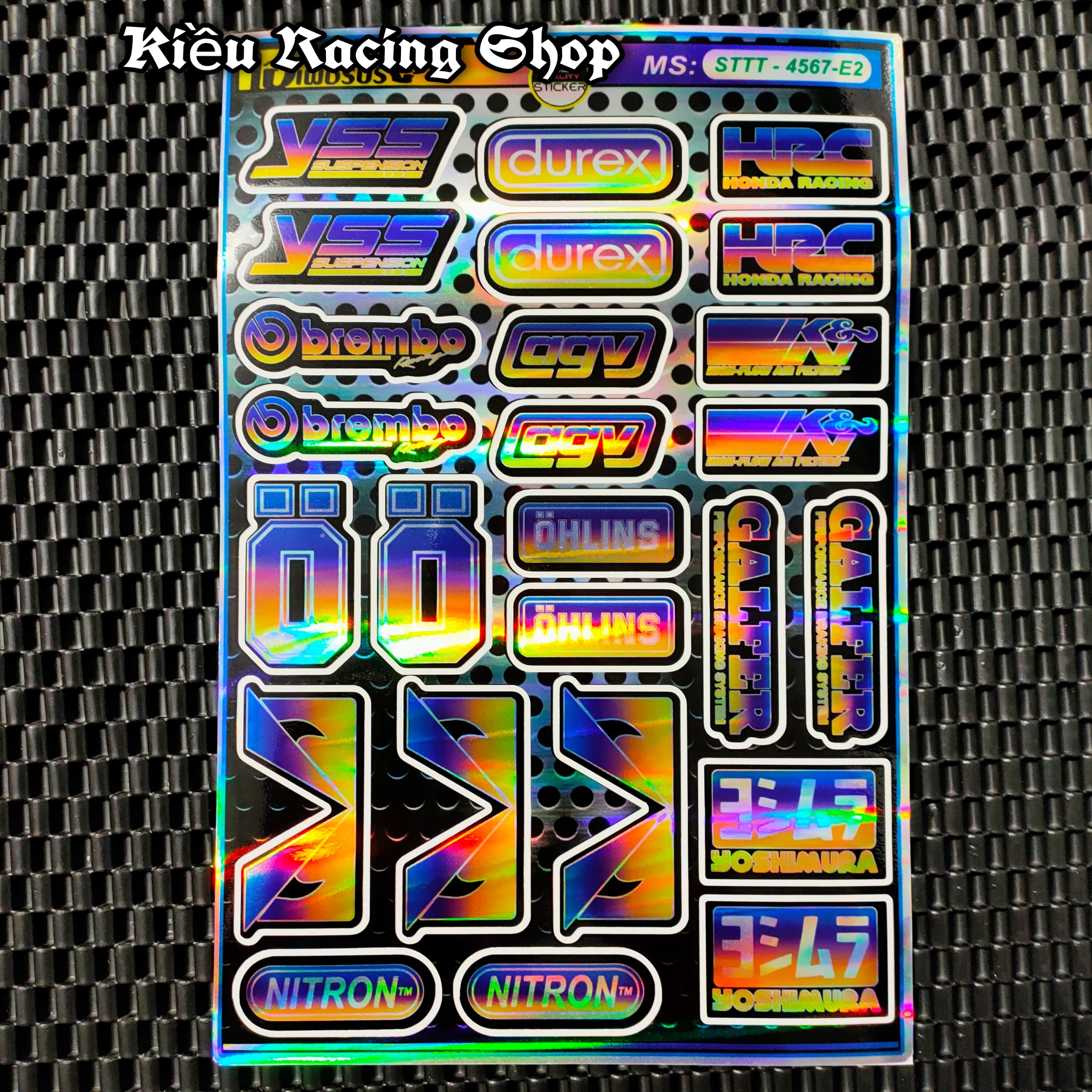 [HCM]Tem Cao Cấp Crom - Tem Cảnh Báo Vui Nhộn Mắt Fendi YSS Brembo Ohlins