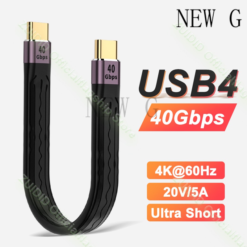 Usb 4.0 gen3 cáp dữ liệu pd 100w 5a sạc nhanh usb c sang type c cáp thunderbolt 3 4 60hz cáp usb tipo c 40gbps dữ liệu cabel