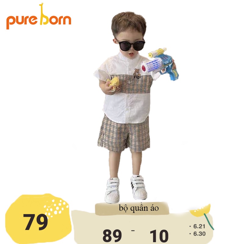 Set sơ mi cho bé trai , size 8-21kg 1-8 tuổi, bộ đũi phong cách hàn quốc - t30