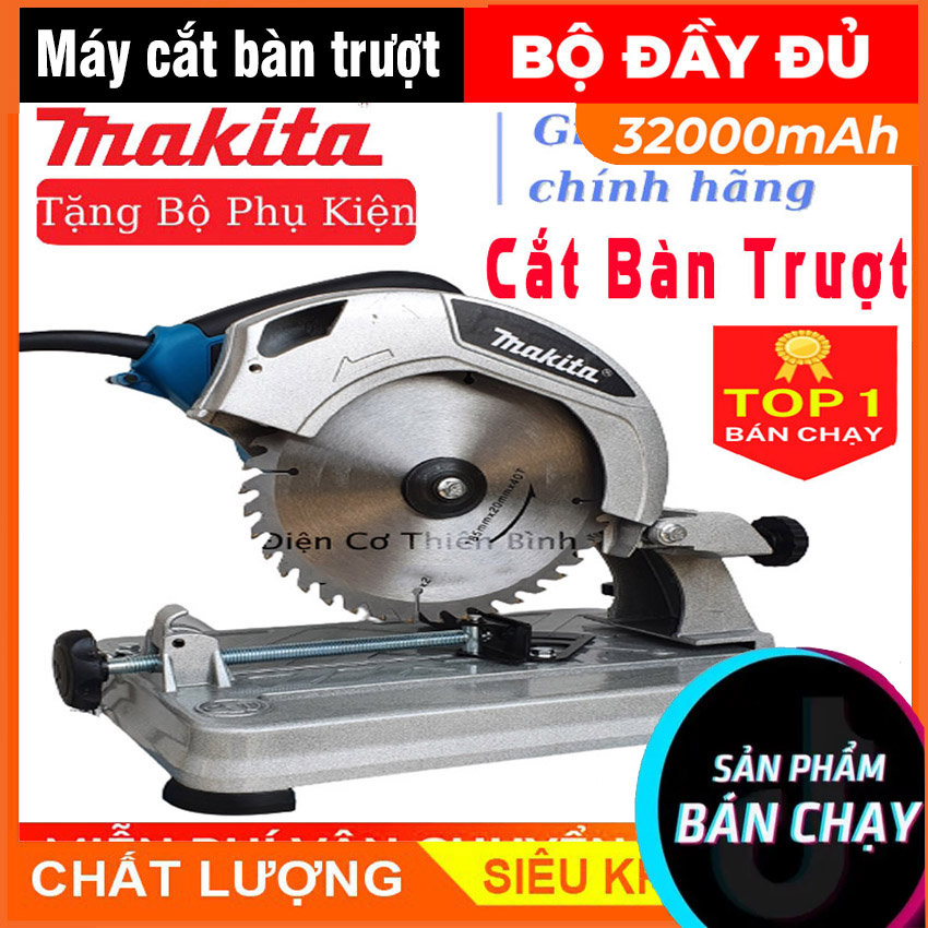 Máy cắt sắt công suất lớn máy cắt sắt và gỗ bàn trượt makita đa năng thế hệ mới 2024) lõi đồng 100% công suất 1200w
