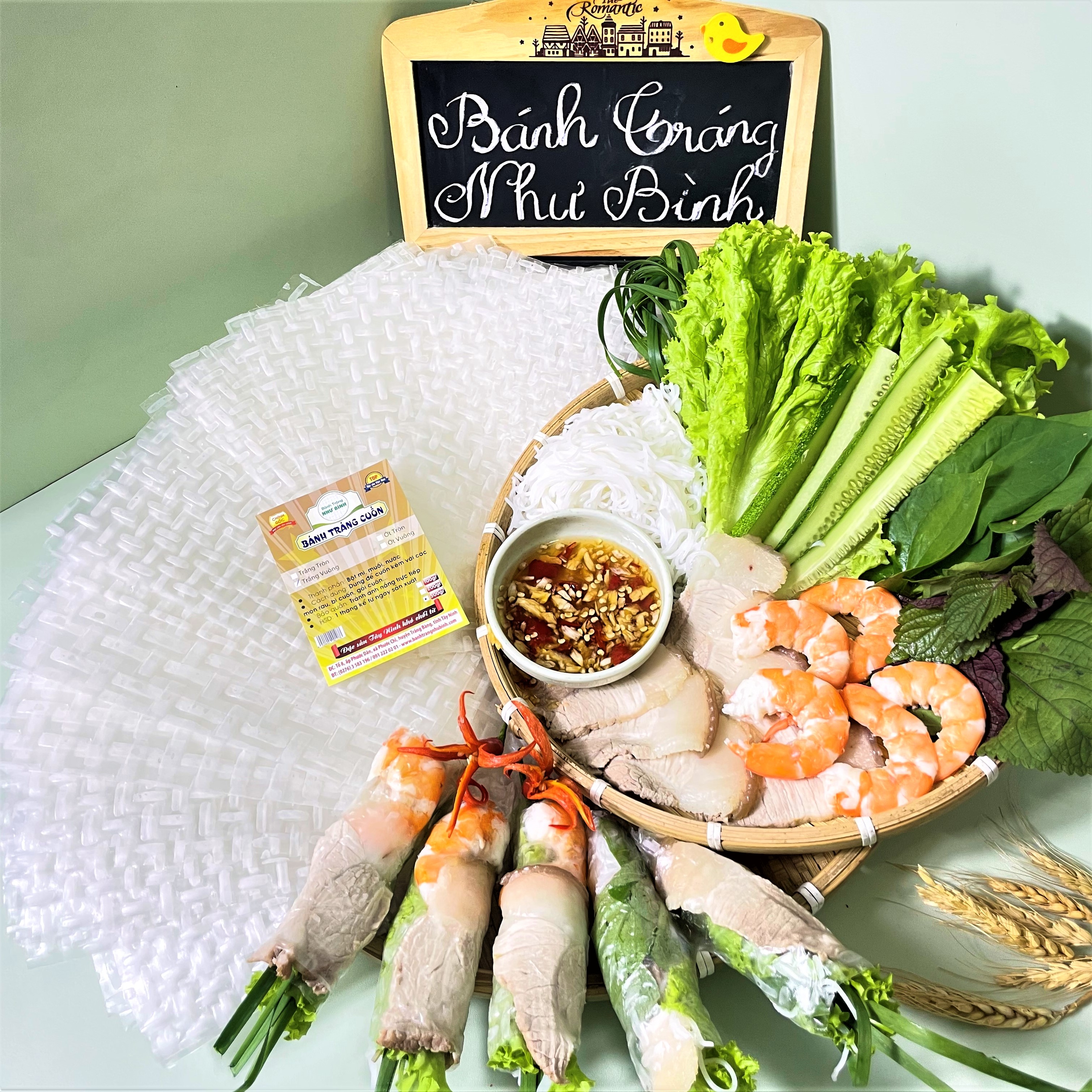 Bánh Tráng TRẮNG VUÔNG Như Bình Mỏng Dẻo Cuốn Rau Sống Thịt Luộc NGON HẾT NƯỚC CHẤM