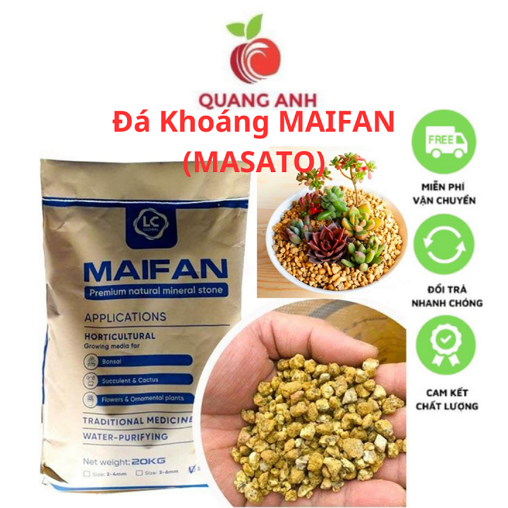 500gr - đá khoáng maifan chuyên trồng sen đá, xương rồng, bonsai - giữu màu, tạo màu hoa