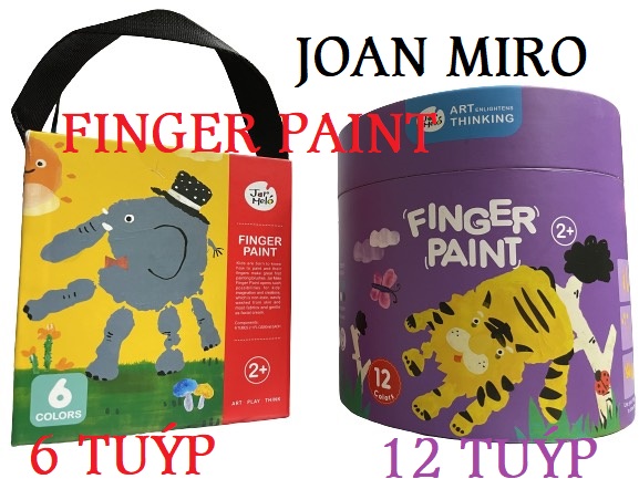 Bộ màu vẽ bằng tay chính hãng Joan Miro Finger Paint loại 6 típ màu và 12 tuýp màu