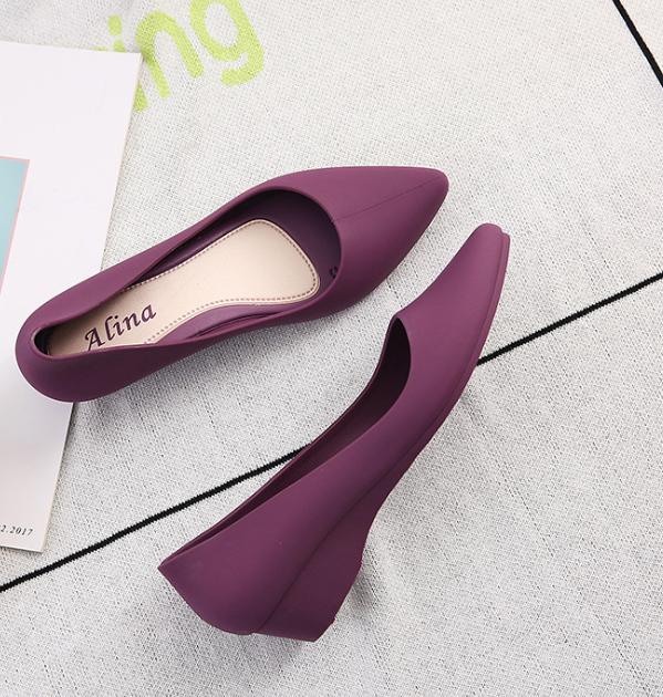 [HCM]Giày búp bê nhựa đế cao mẫu mới