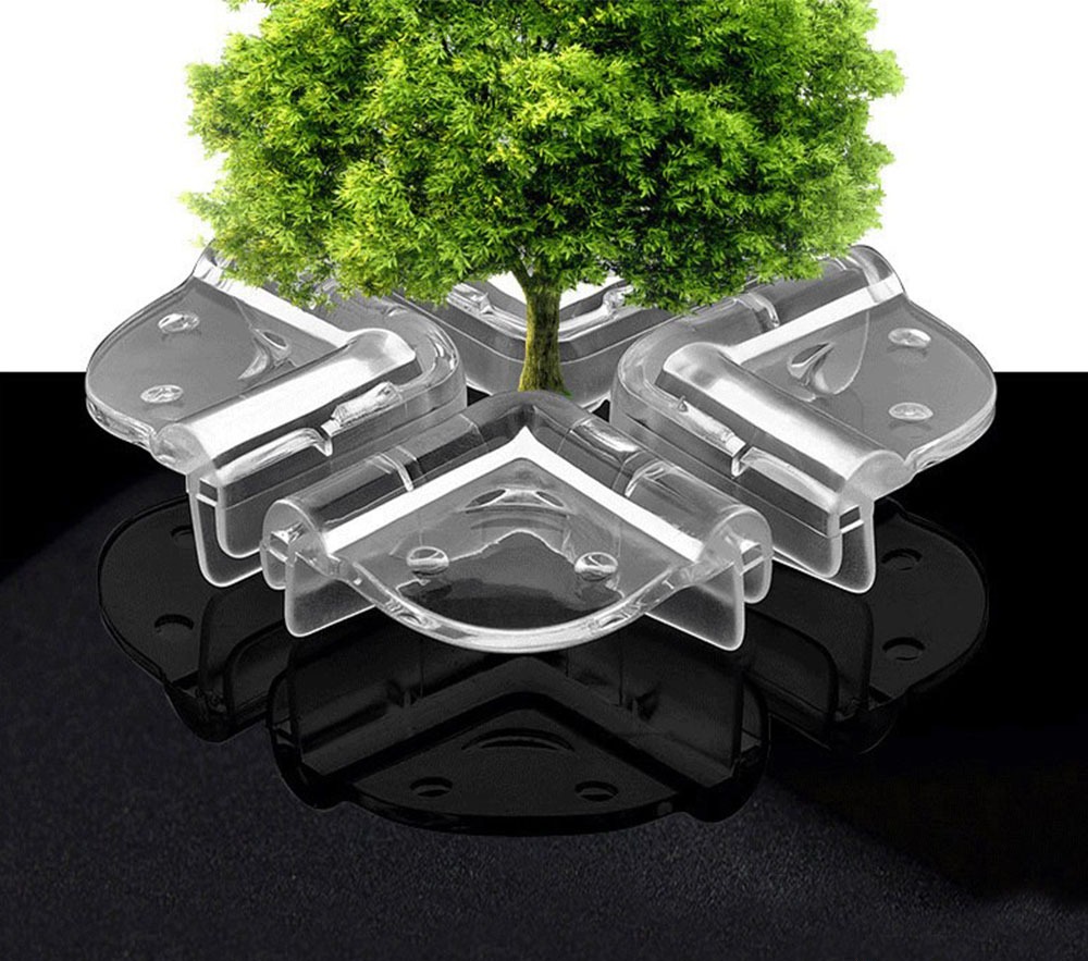 Combo 10 miếng bọc góc bàn, che cạnh bàn, bọc góc, miếng nhựa dẻo bịt góc bàn, tủ, gường, nẹp góc SILICON trong suốt chống va đập an toàn cho bé tặng kèm băng keo HL048 (hình ngẫu nhiên)