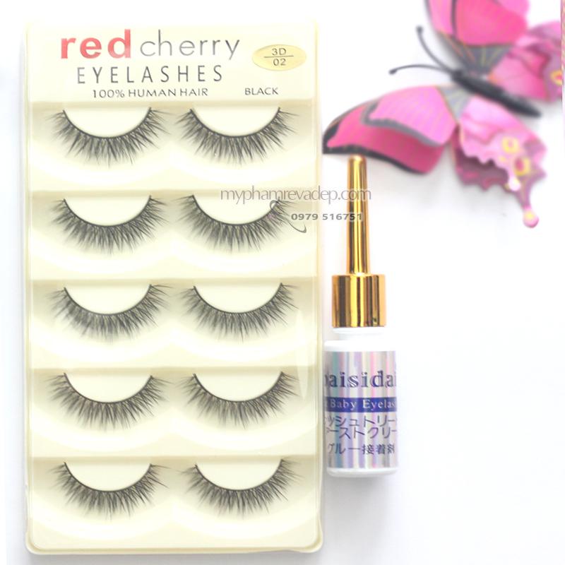 {Tặng chai keo dán mi} Mi chồn 3D Red Cherry Eyelashes 5 cặp trong 1 hộp