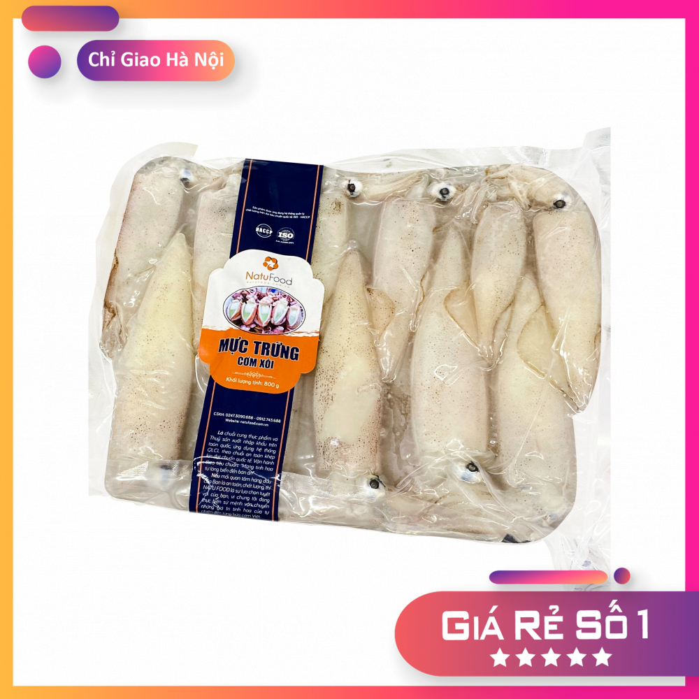 Mực Trứng Cơm Xôi Hàng Siêu Trứng Cao Cấp Túi 800G - Hải Sản Cao Cấp NatuFood [Chỉ Giao HN]