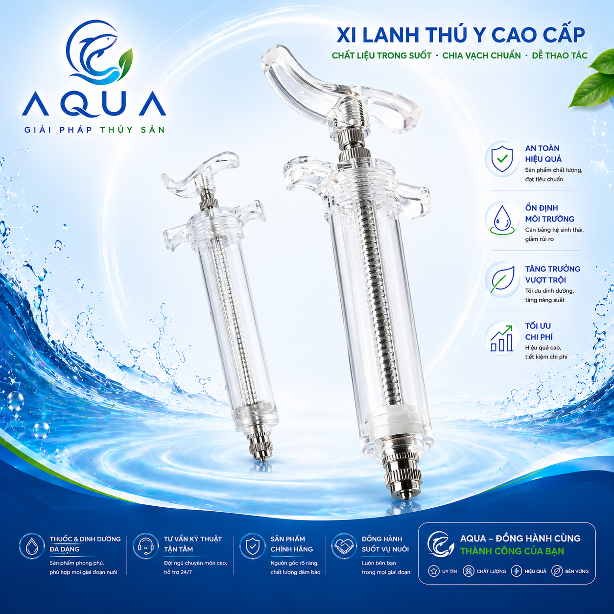 Xi Lanh Thú Y 10ml 20ml Cao Cấp Trong Suốt Chia Vạch Chuẩn Dễ Sử Dụng