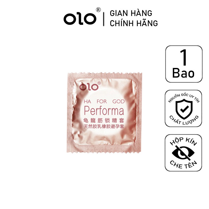 Bao cao su kéo dài thời gian - bcs gai olo performa 1 cái siêu mỏng . bcs nhiều gel