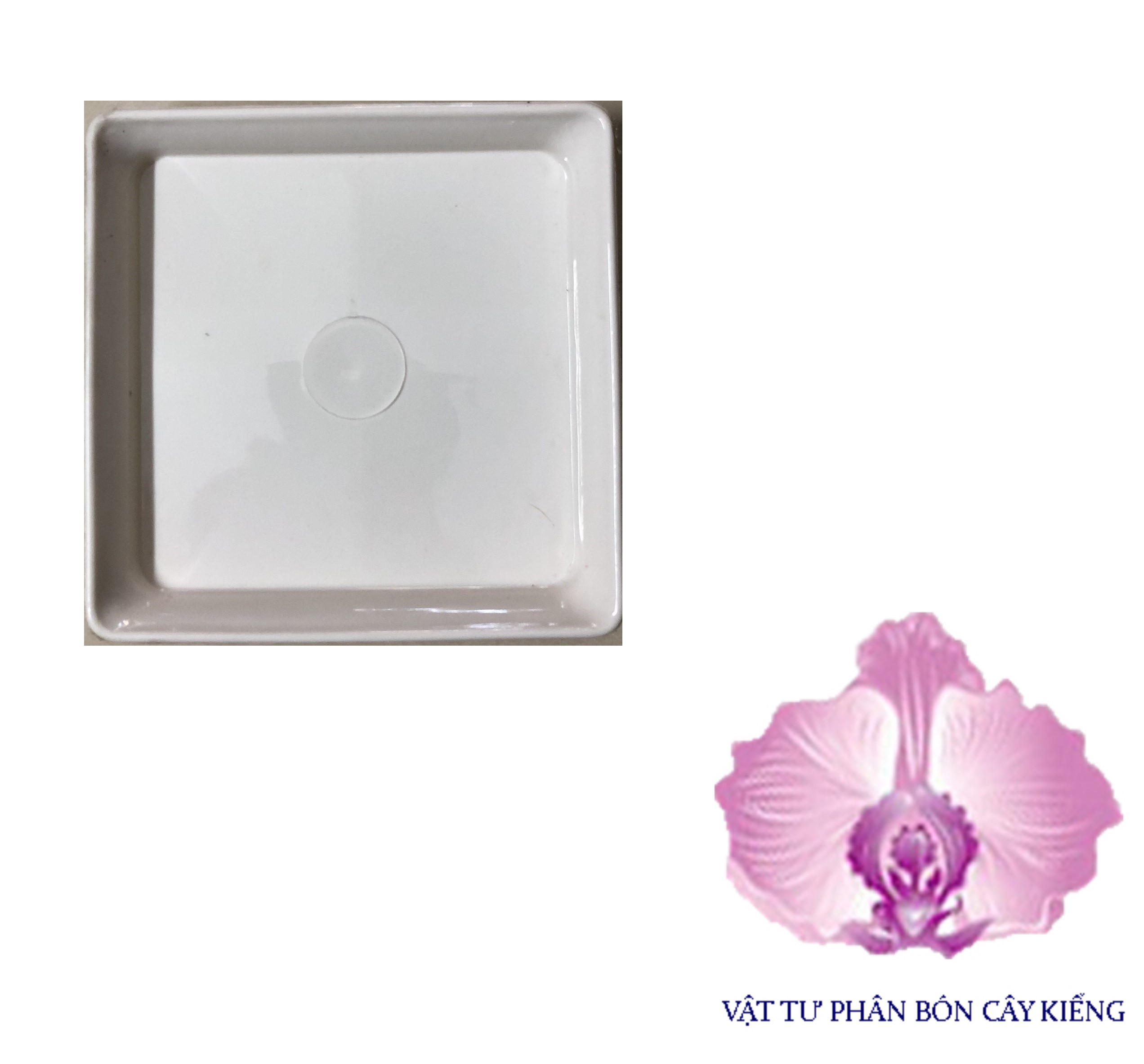 Đĩa lót chậu vuông 15cm - #067d#