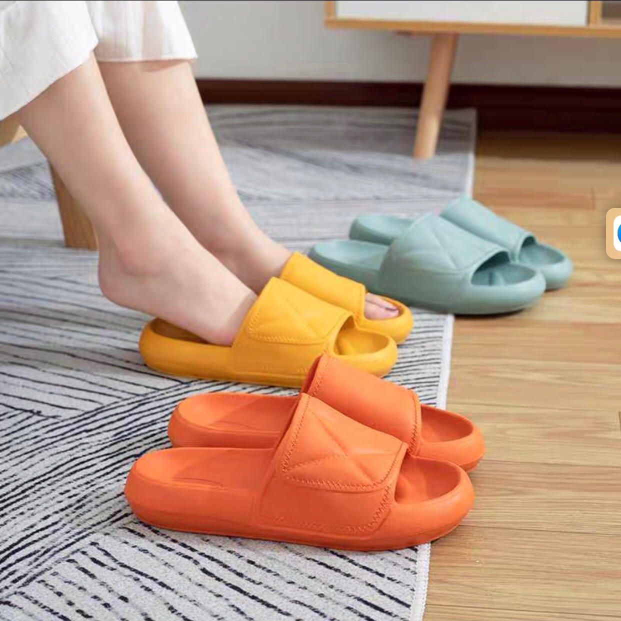 Dép bánh mì chữ X siêu êm mềm, dép quai ngang nữ thời trang chống trơn chượt CôLoNHue