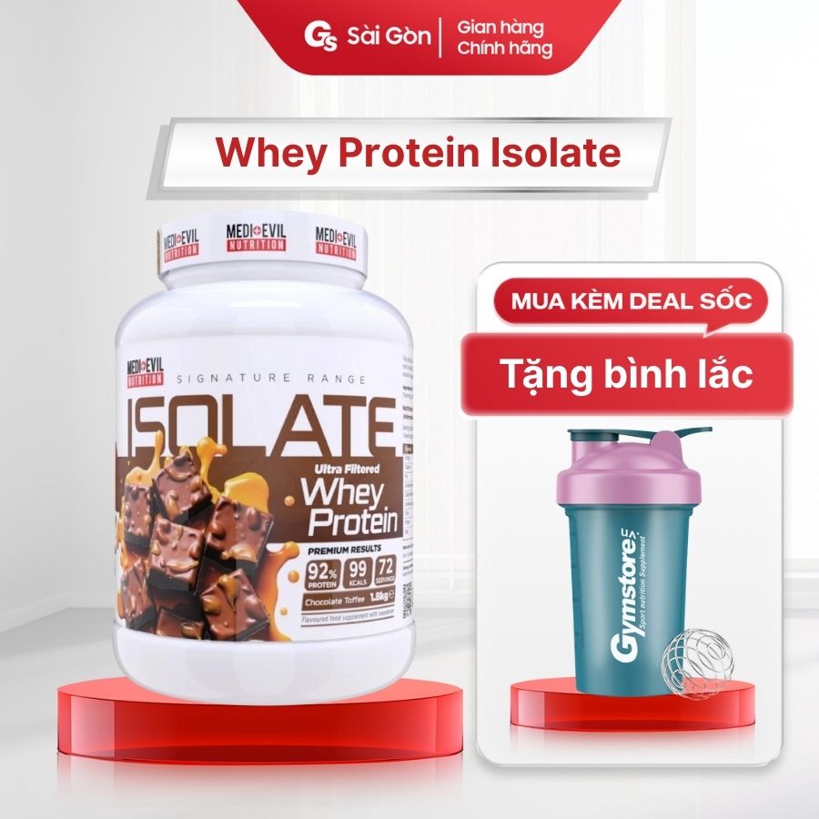 Bột tăng cơ Medi Evil Nutrition Whey Protein Isolate, 1.8 Kg (72 Servings) - GYMSTORE