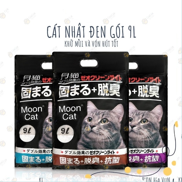 Cát Nhật vệ sinh cho mèo 9L(4.2kg), Cat litter thấm hút vón cục tốt, khử mùi hôi. Moon cat, Catlike