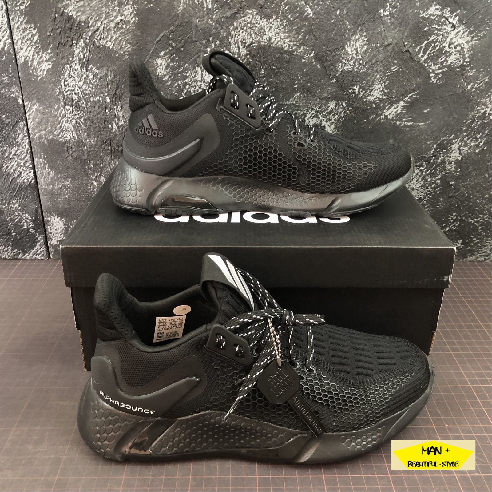 Giày thể thao sneaker Alphabounce 2020 Instinct M 2020 đen full dành cho nam nữ năng động dạo phố