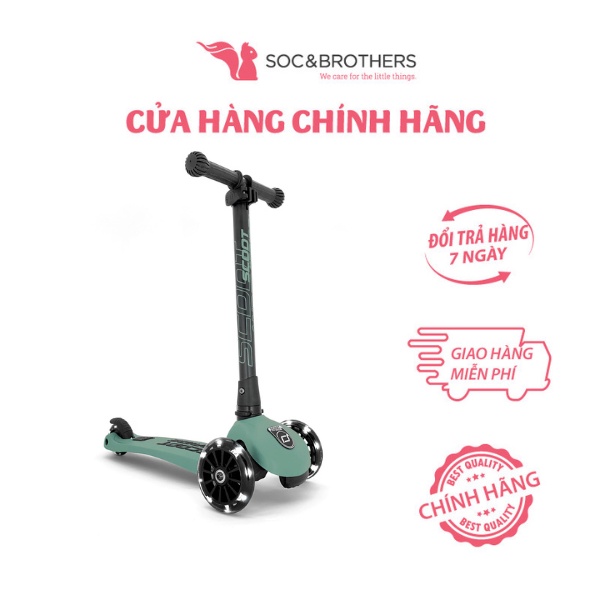 Xe Scooter Trẻ Em Scoot And Ride Highwaykick 3 Led Màu Forest